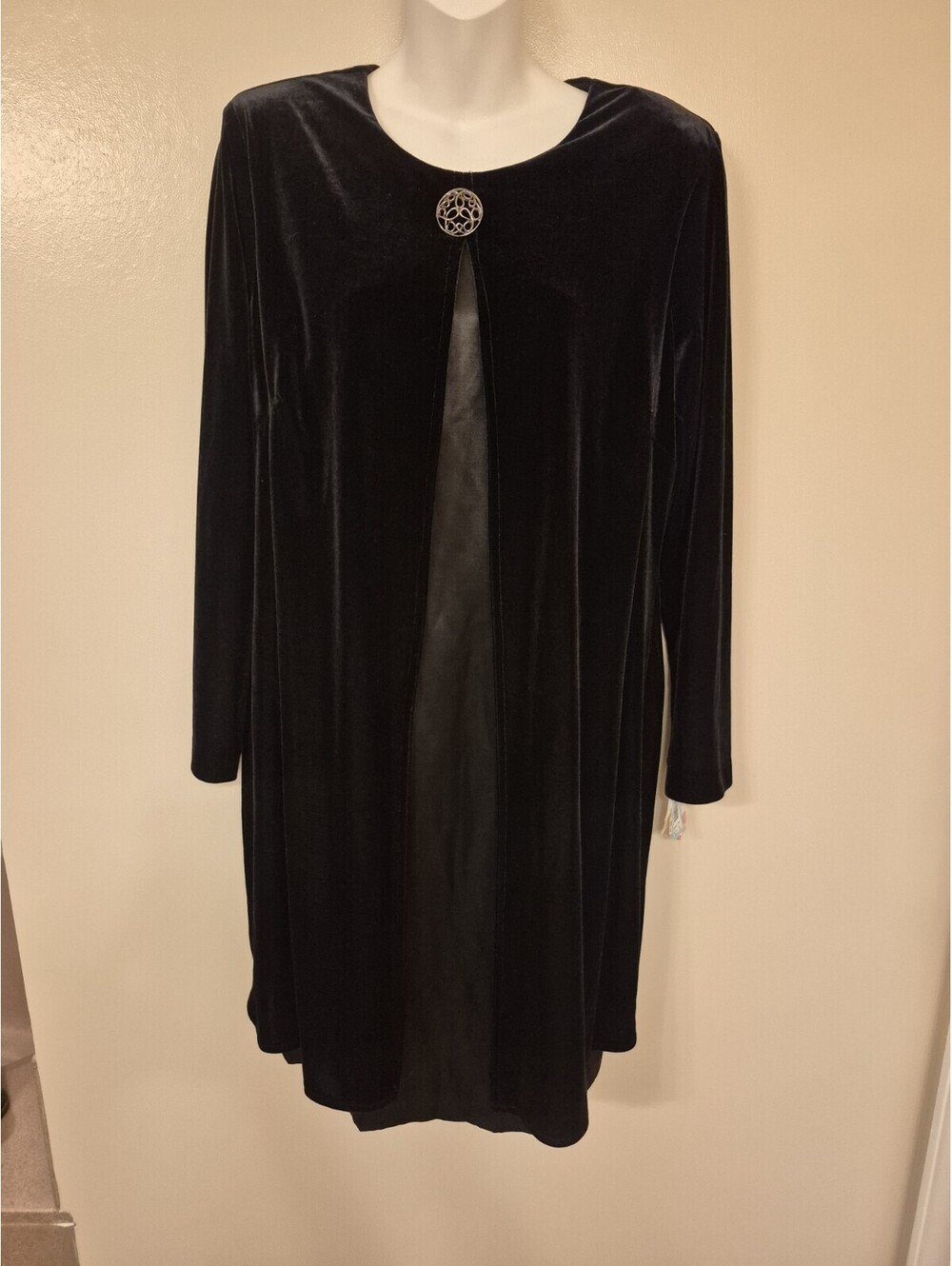 Rabbit Rabbit Rabbit Women's Velvet Lined Layered Black Dress Sz 12 Holiday